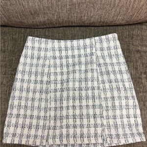 Blue Rain White and Navy Plaid Mini Skirt